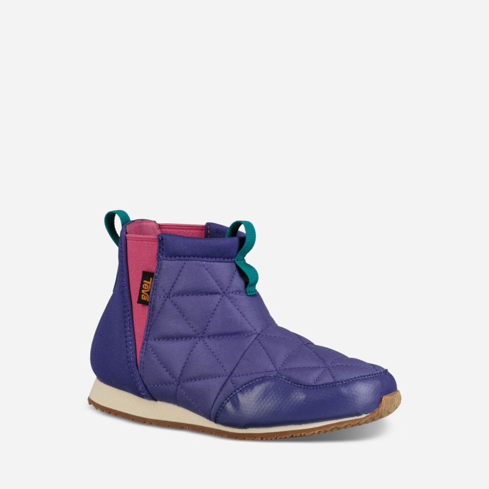 Kids' Teva Ember Mid Boots Purple | 079316JEV