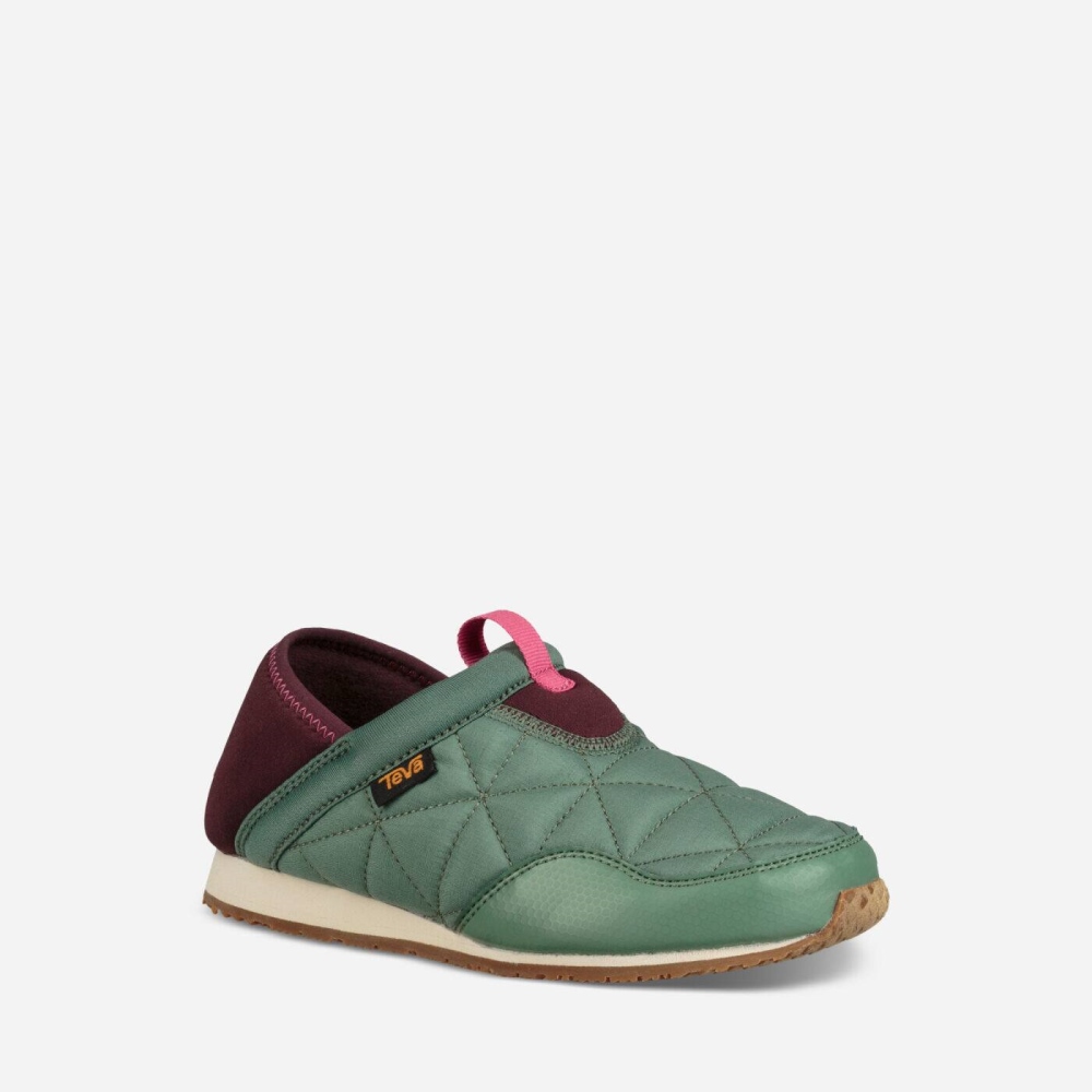 Kids' Teva Ember Moc Slippers Green | 382416GHJ