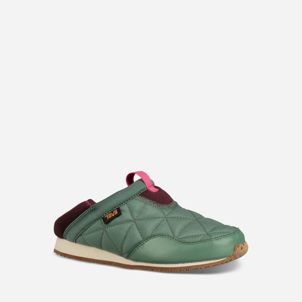 Kids' Teva Ember Moc Slippers Green | 382416GHJ