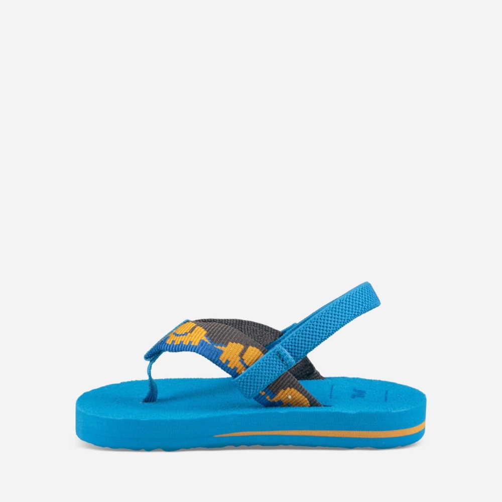 Kids' Teva Mush II Flip Flops Blue | 792183QVP