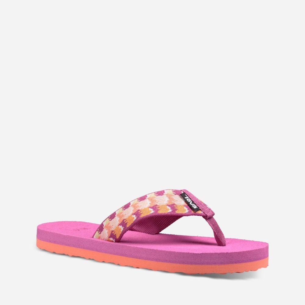 Kids' Teva Mush II Flip Flops Pink | 052798FOT