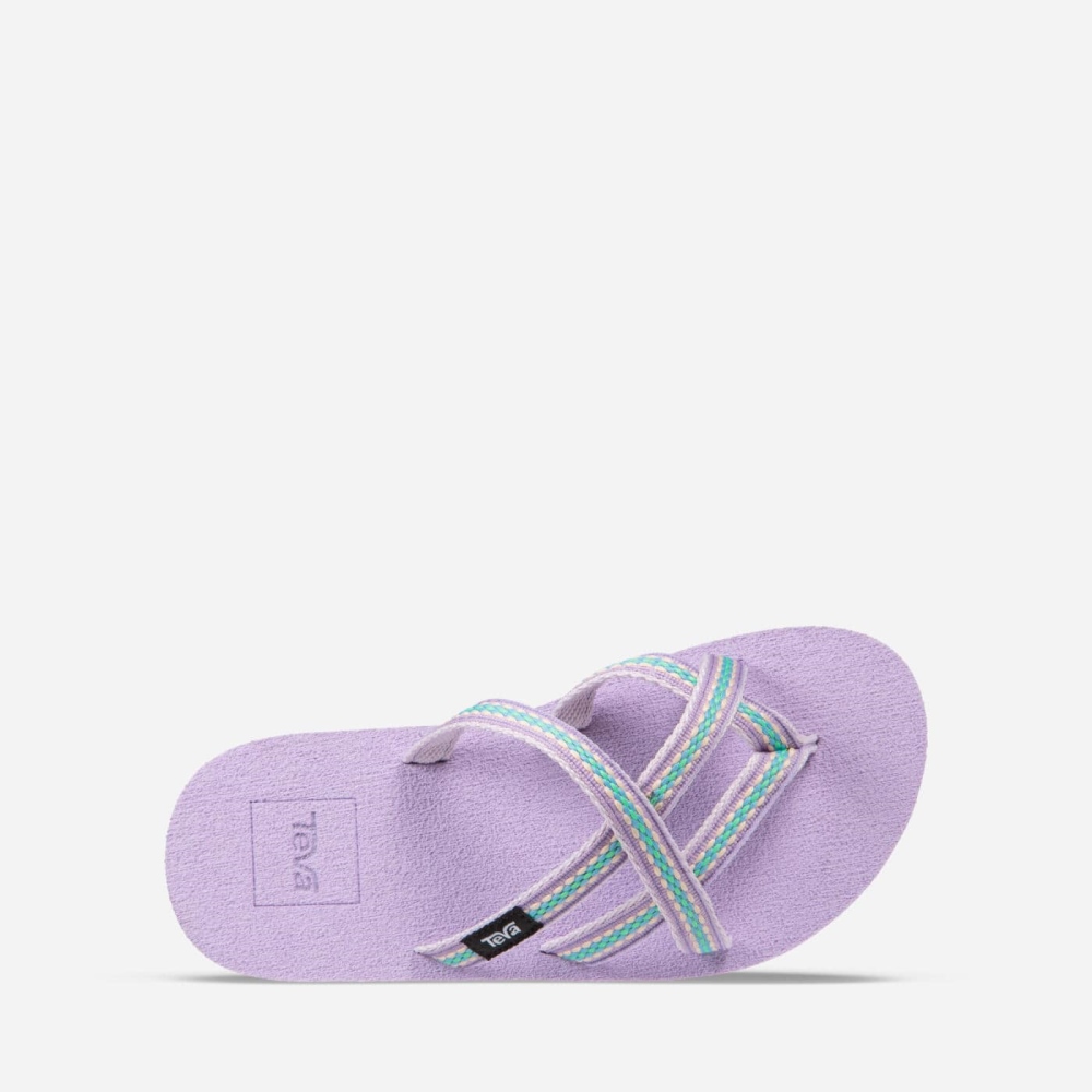 Kids' Teva Olowahu Flip Flops Purple | 781069BGM