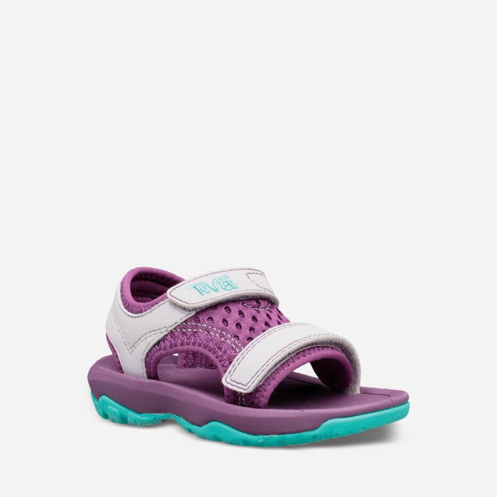 Kids' Teva Psyclone XLT Hiking Sandals Purple White | 283579YWF