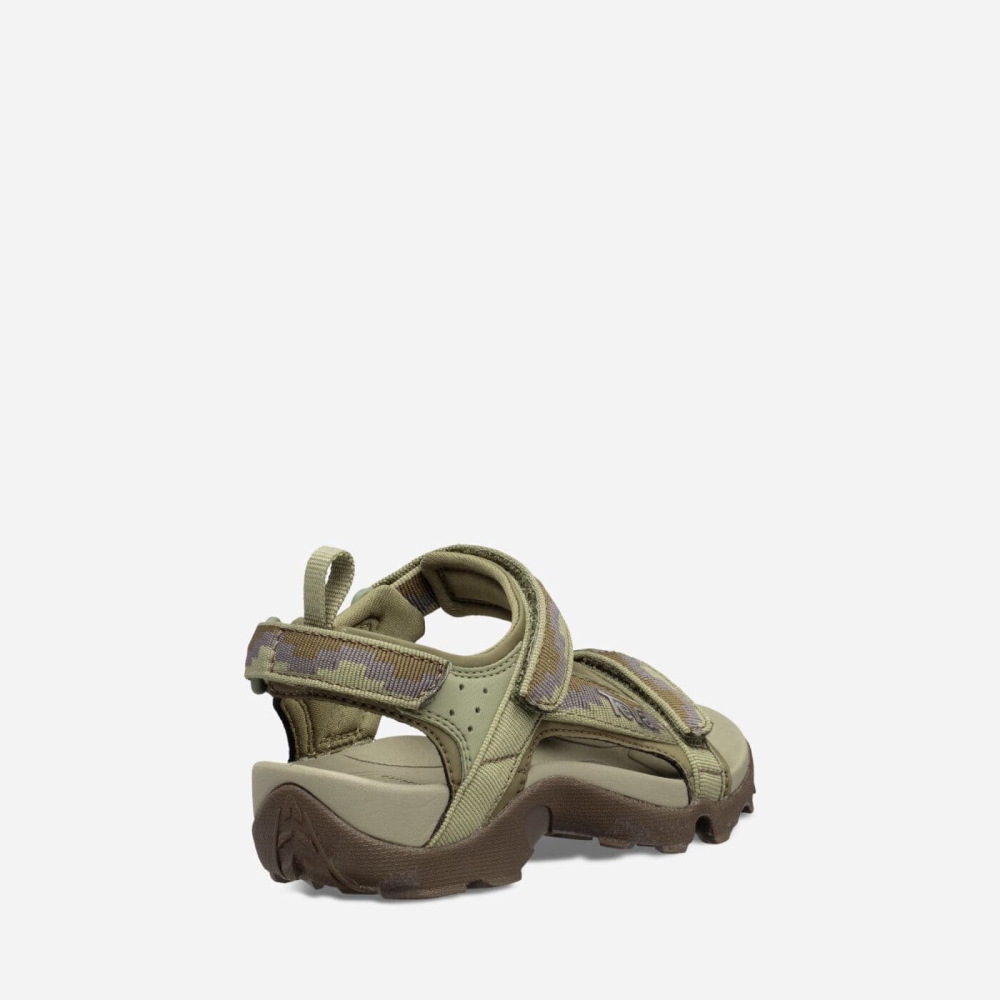 Kids' Teva Tanza Hiking Sandals Olive | 491307BZS