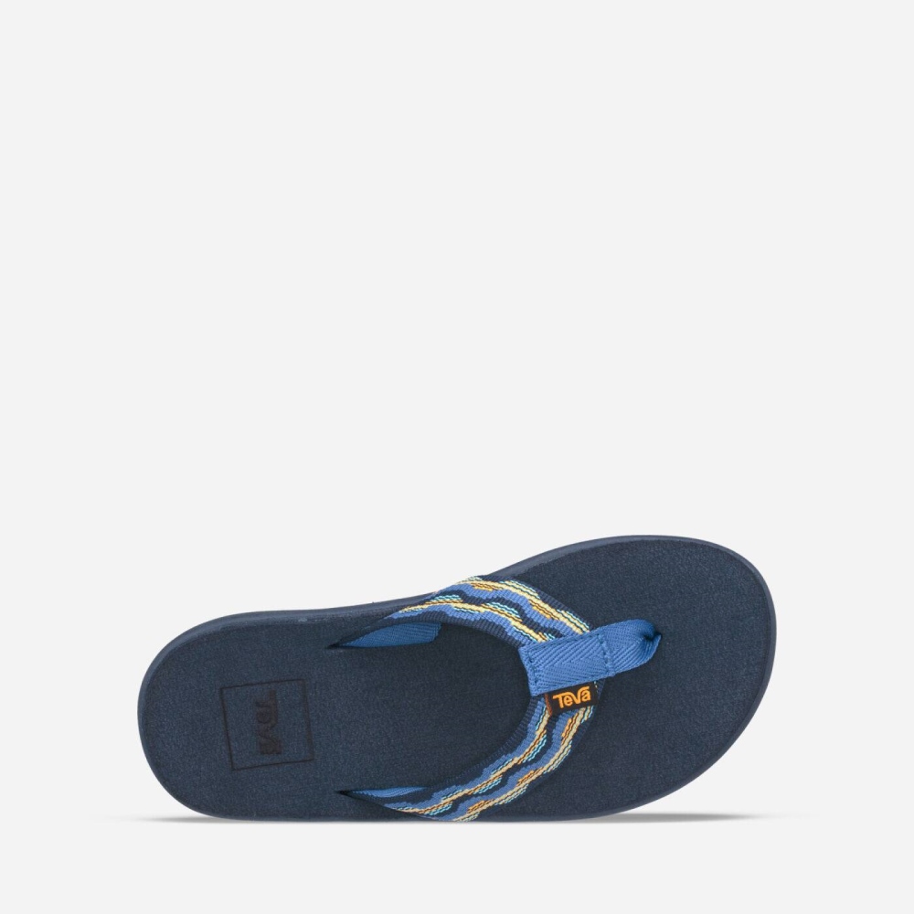 Kids' Teva Voya Flip Flops Dark Blue | 183049HXS