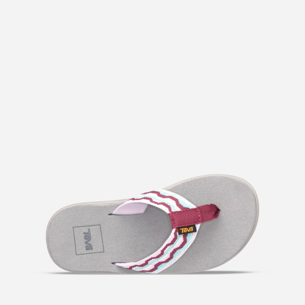 Kids' Teva Voya Flip Flops Grey Rose | 079236CEN