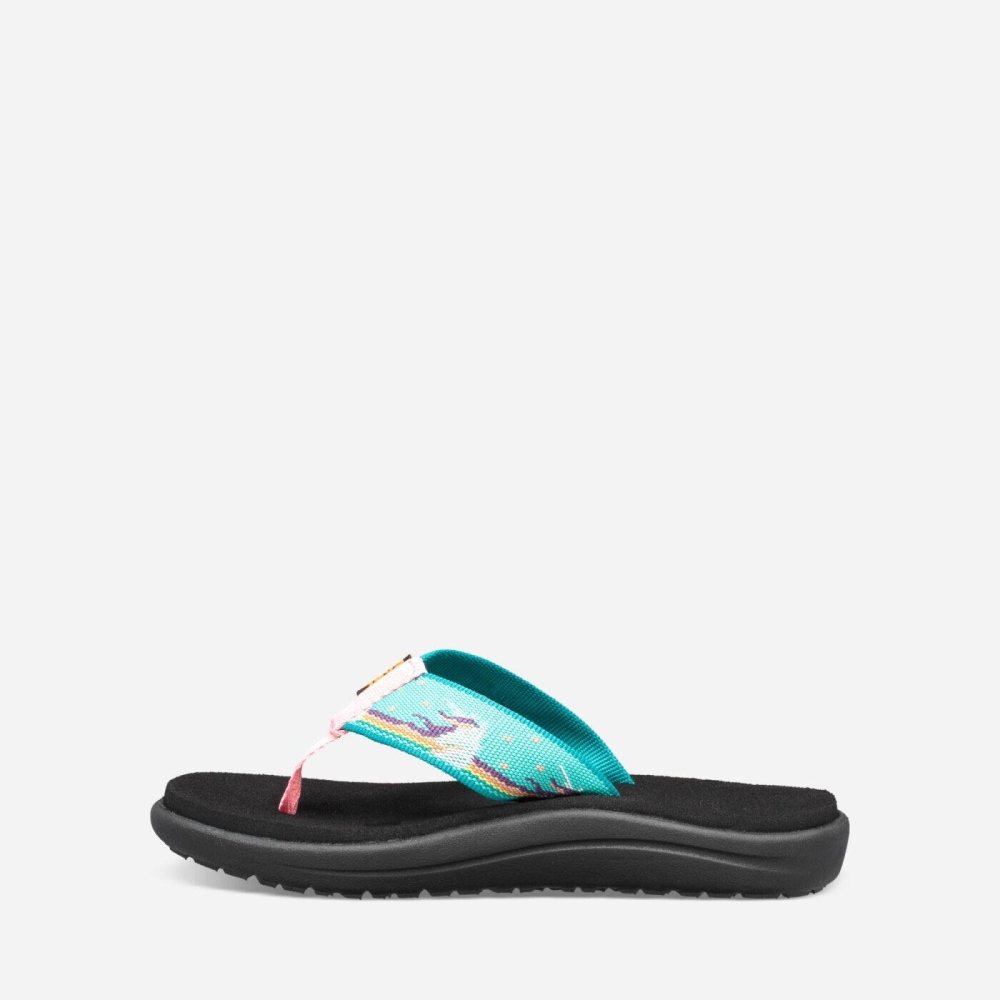 Kids' Teva Voya Flip Flops Light Green | 853960NAJ