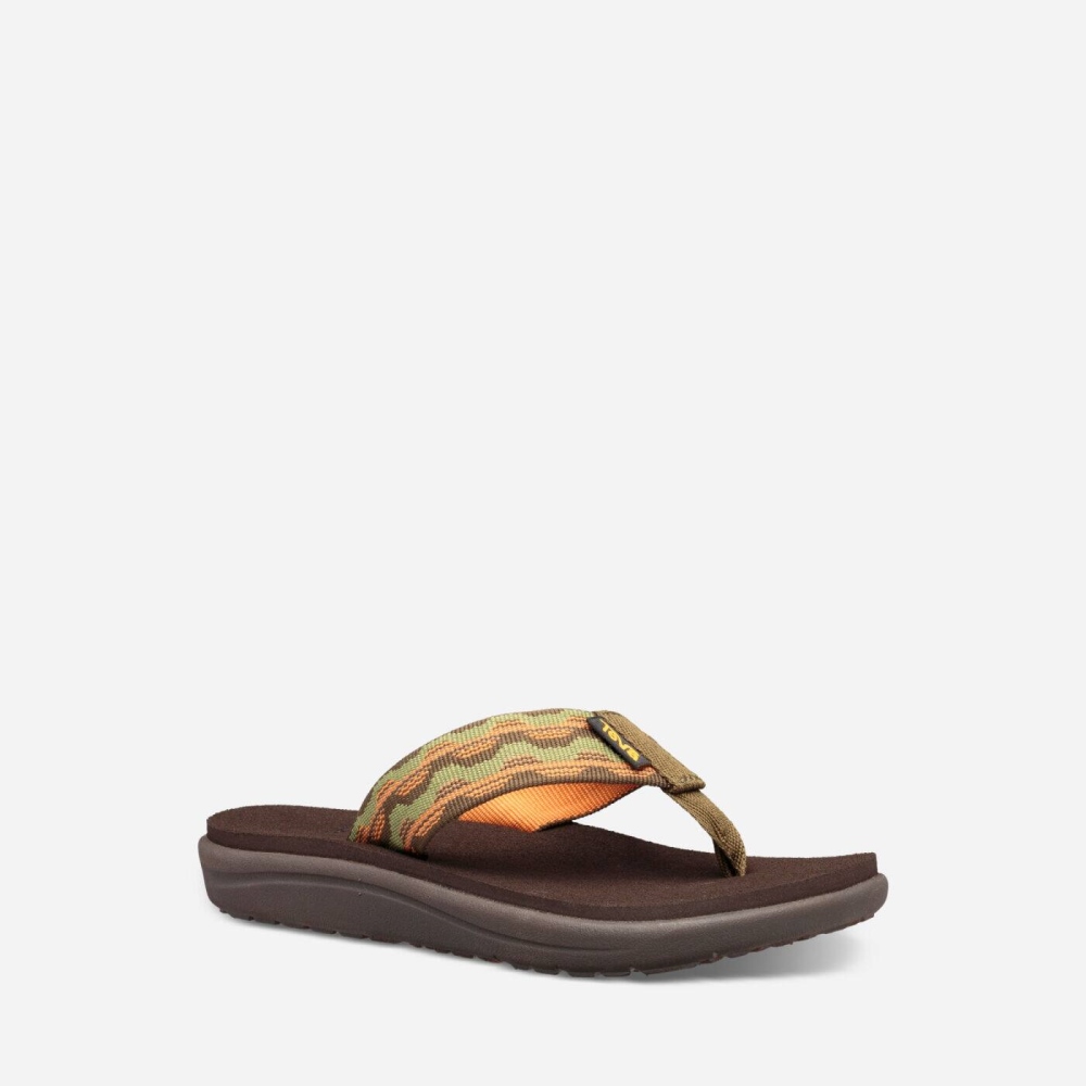 Kids' Teva Voya Flip Flops Olive | 014963XBK