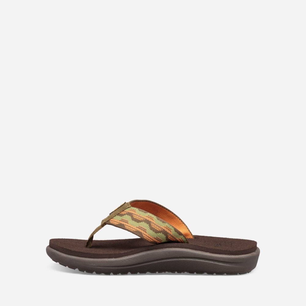 Kids' Teva Voya Flip Flops Olive | 014963XBK