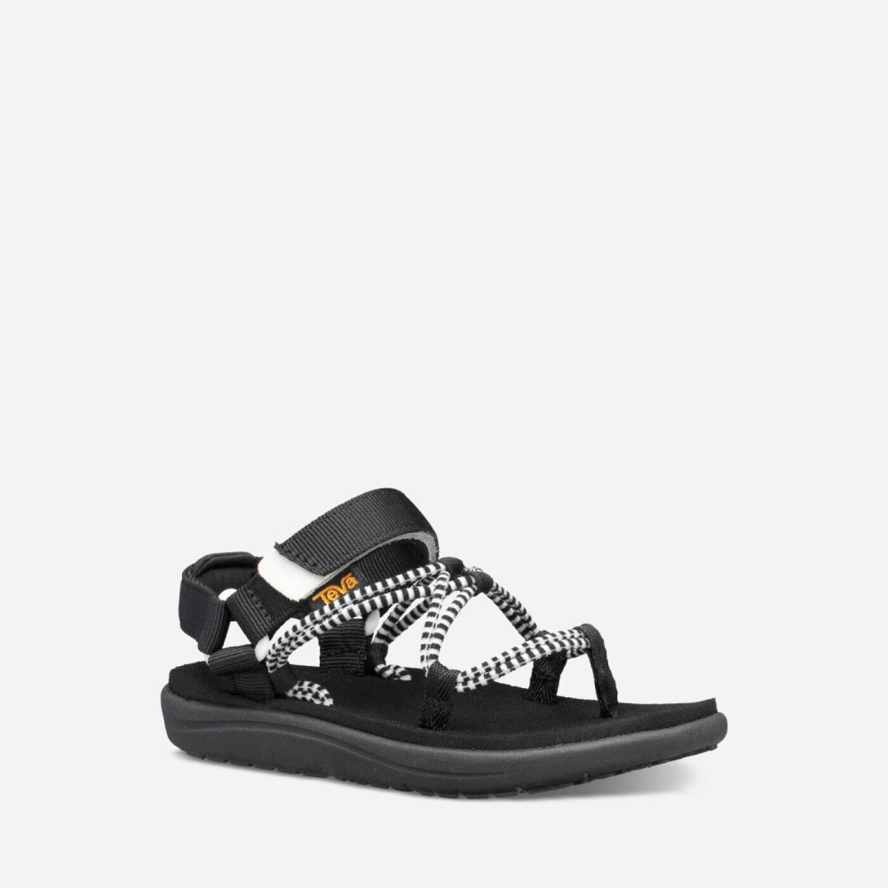 Kids' Teva Voya Infinity Hiking Sandals Black White | 348129THU