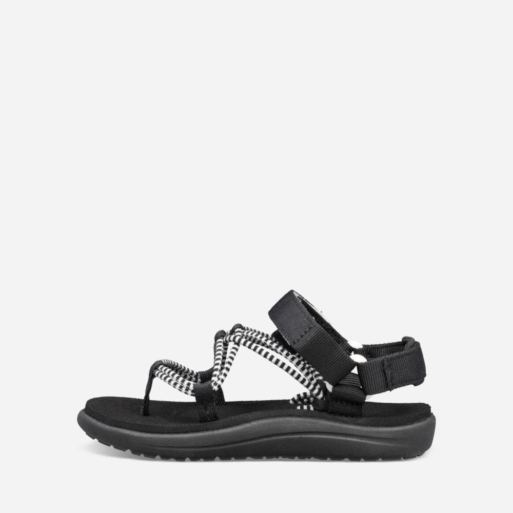 Kids' Teva Voya Infinity Hiking Sandals Black White | 348129THU