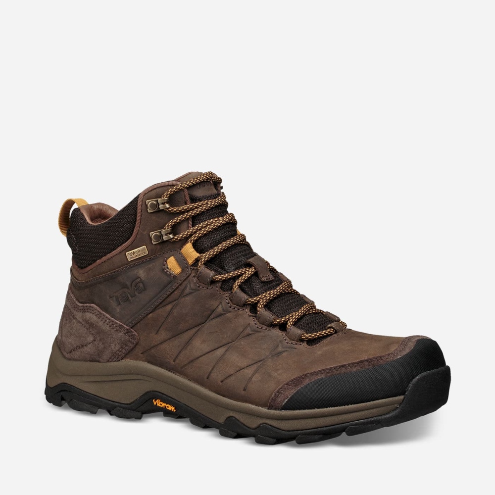 Men's Teva Arrowood Riva Mid WP Hiking Shoes Coffee | 531890RDC