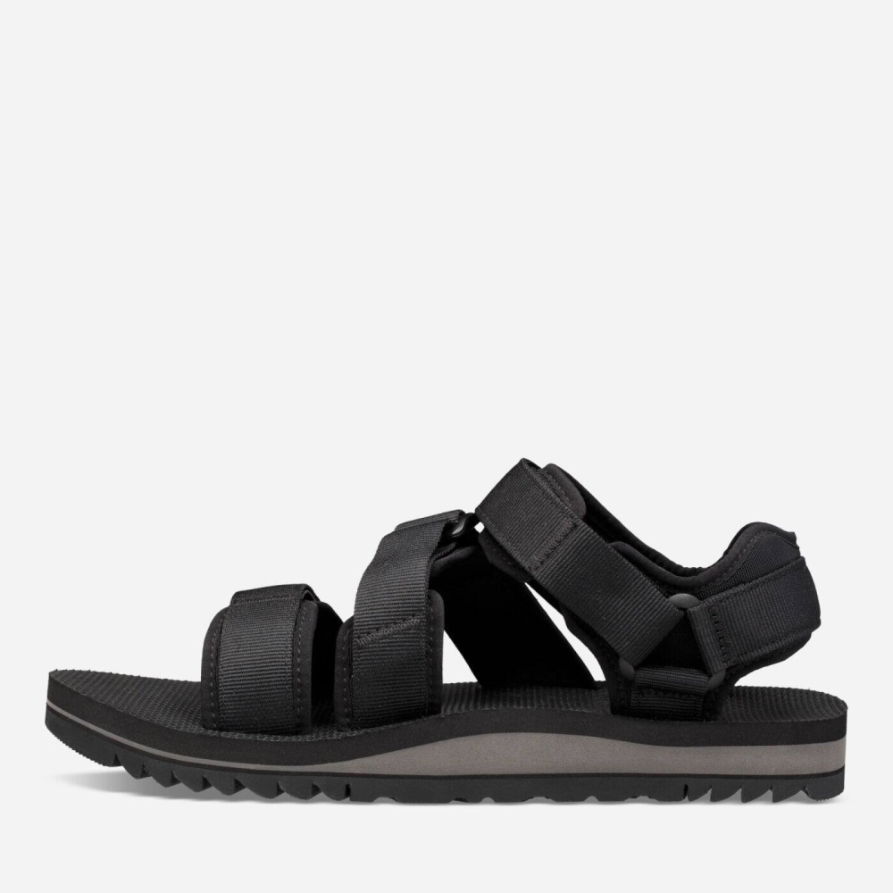 Men's Teva Cross Strap Trail Hiking Sandals Black | 430826ITC