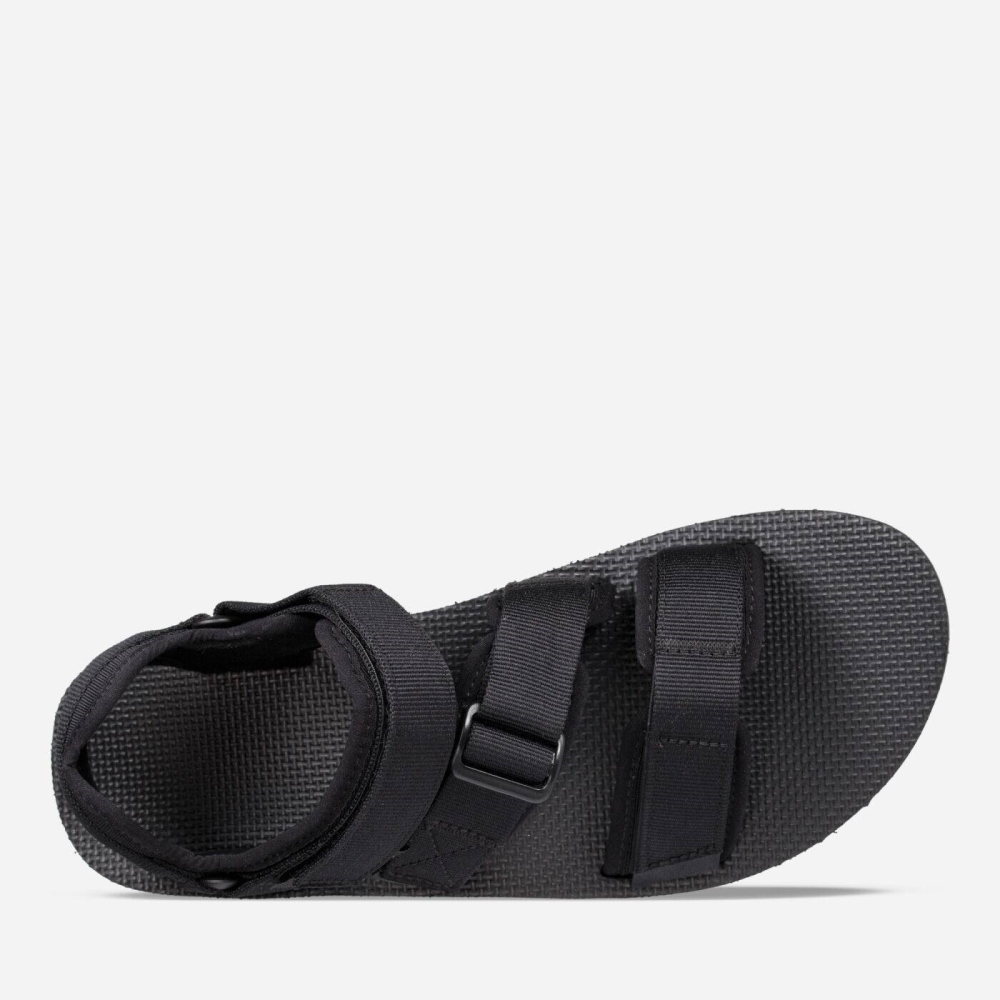 Men's Teva Cross Strap Trail Hiking Sandals Black | 430826ITC