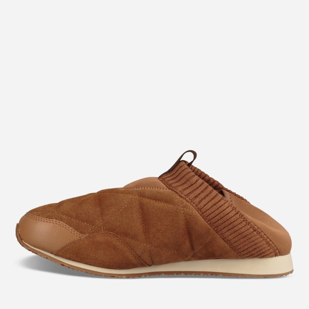 Men's Teva Ember Moc Shearling Slip On Shoes Brown | 328967UEP