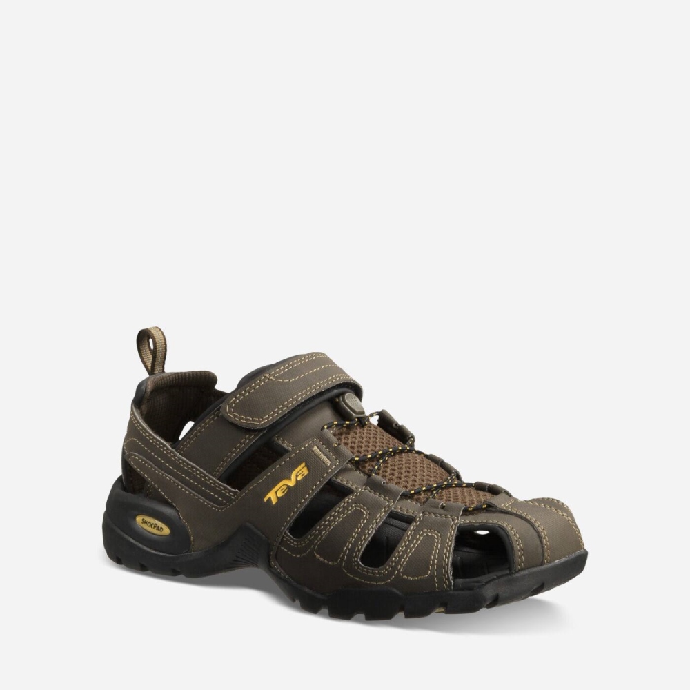 Men's Teva Forebay Hiking Sandals Coffee | 105368RMY