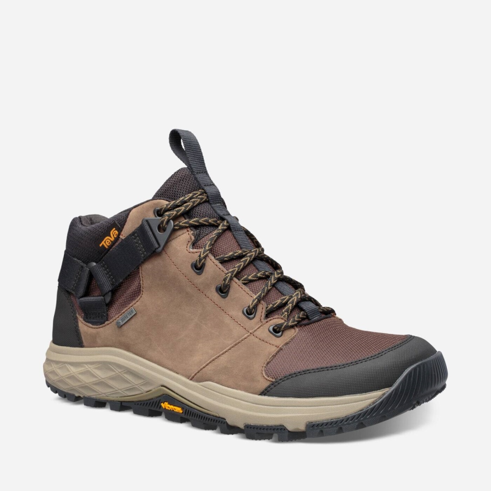 Men's Teva Grandview GTX Boots Chocolate | 870693DIV