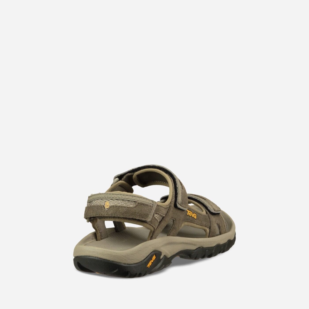 Men's Teva Hudson Hiking Sandals Khaki | 285610RTN