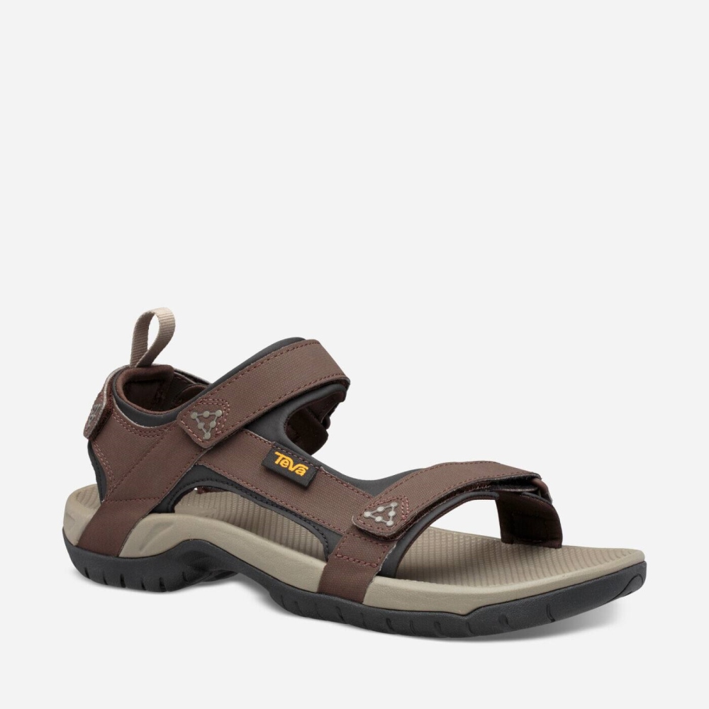 Men's Teva Meacham Hiking Sandals Chocolate | 605298VLB