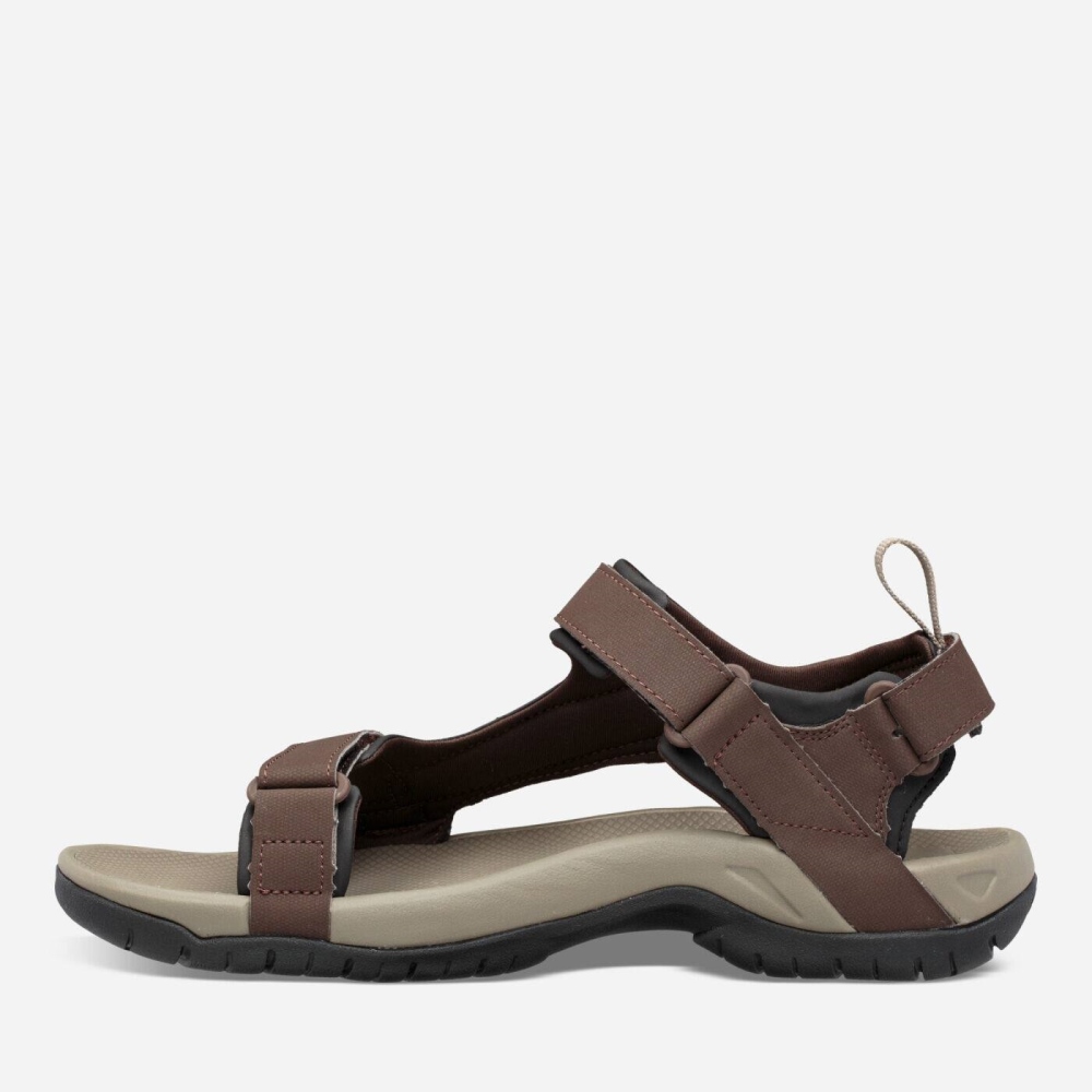 Men's Teva Meacham Hiking Sandals Chocolate | 605298VLB