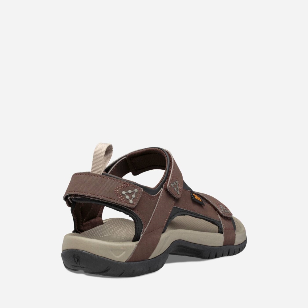 Men's Teva Meacham Hiking Sandals Chocolate | 605298VLB