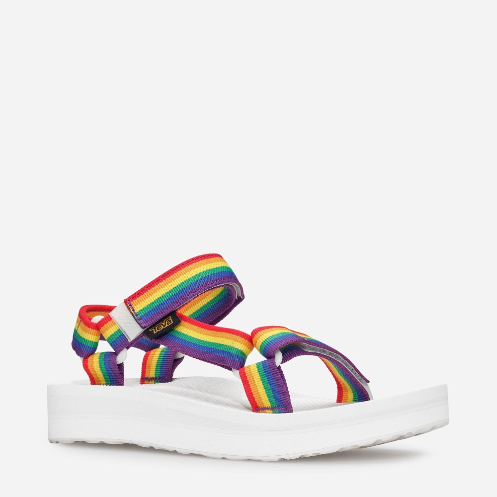 Men's Teva Midform Universal Rainbow Pride Sandals Multicolor | 169837UTI