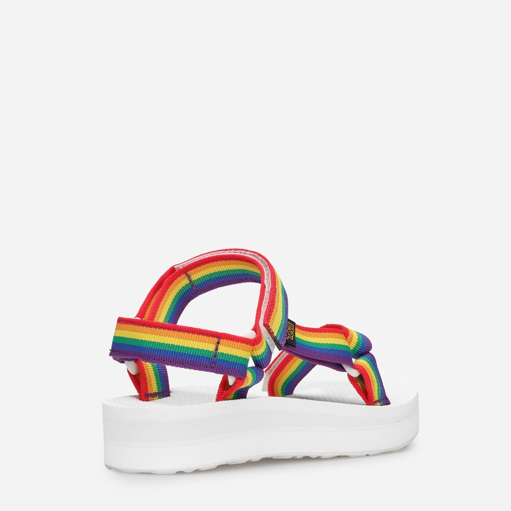 Men's Teva Midform Universal Rainbow Pride Sandals Multicolor | 169837UTI