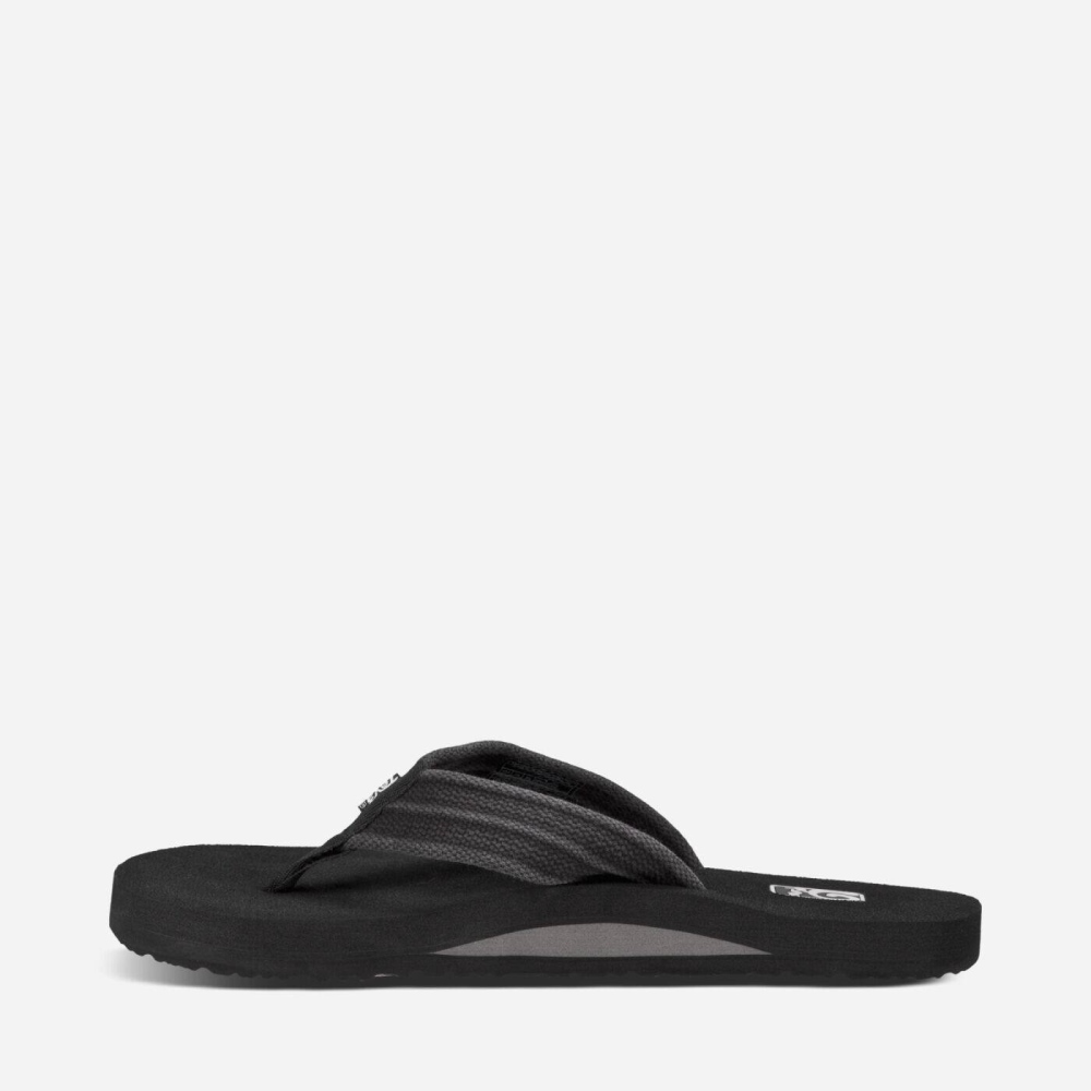 Men's Teva Mush II Canvas Flip Flops Grey | 083974EOC