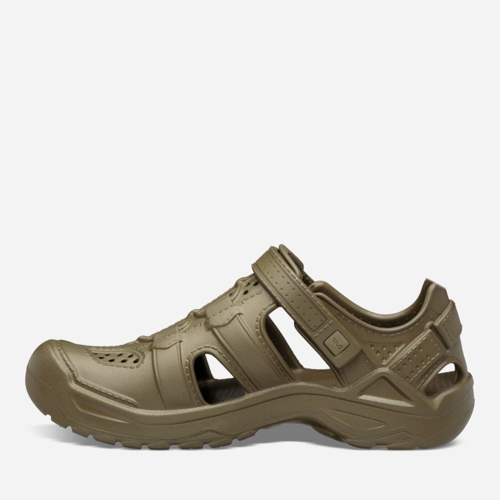 Men's Teva Omnium Drift Sandals Olive | 136452YHB