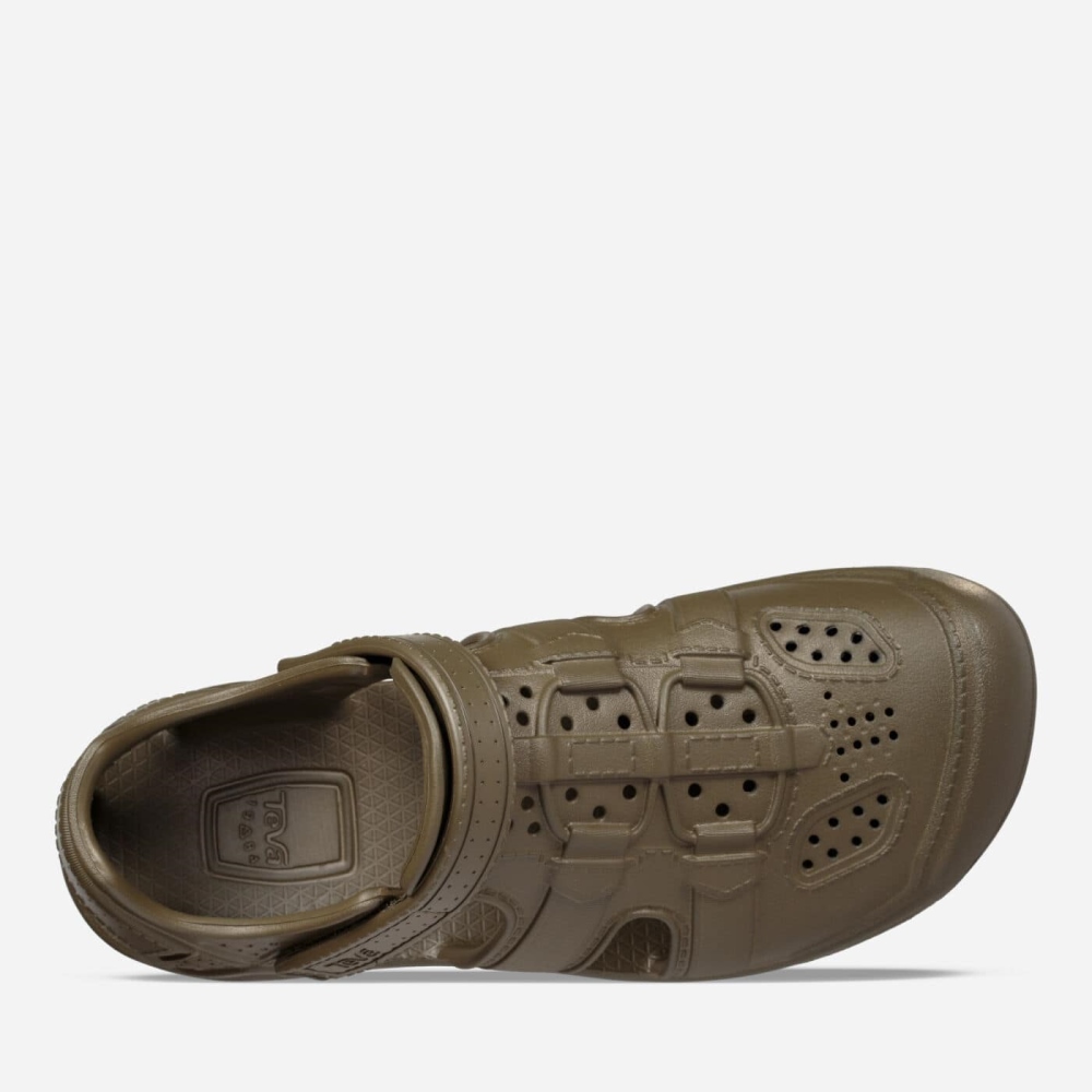 Men's Teva Omnium Drift Sandals Olive | 136452YHB