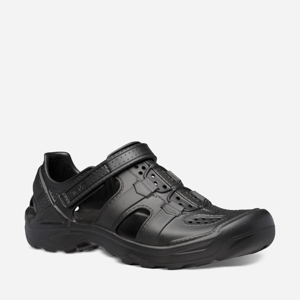 Men's Teva Omnium Drift Slip On Shoes Black | 612730PMI