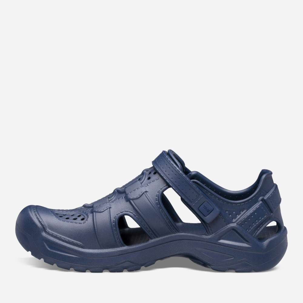 Men's Teva Omnium Drift Slip On Shoes Navy | 520439FMV