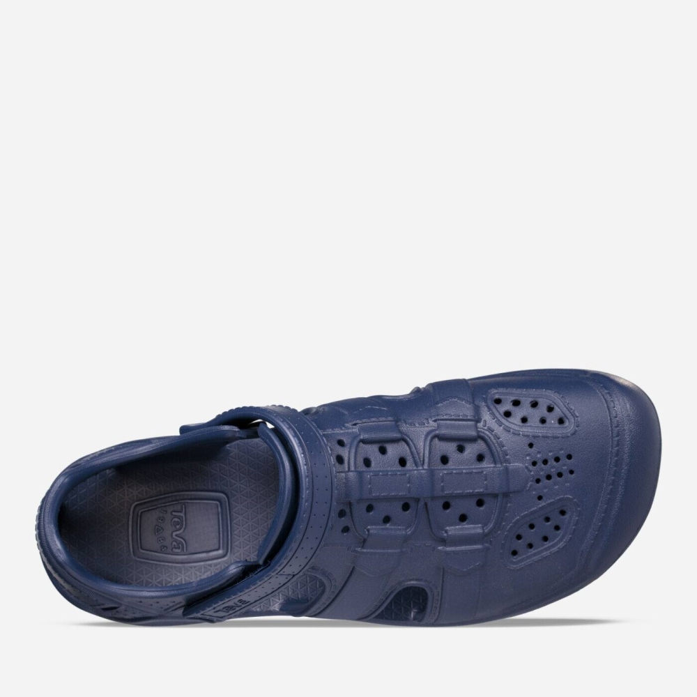 Men's Teva Omnium Drift Slip On Shoes Navy | 520439FMV