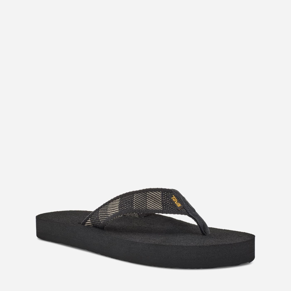 Men's Teva Original Mush Flip Flops Black | 025796KYJ