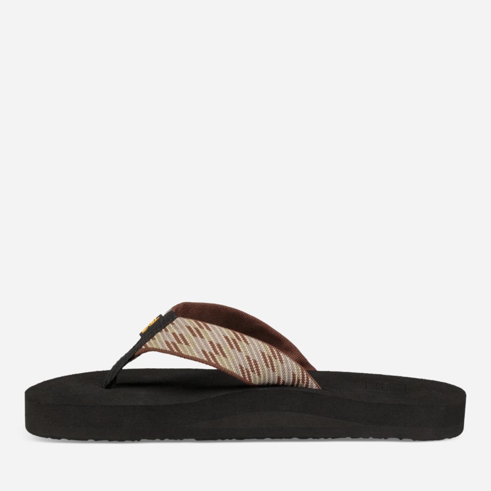 Men's Teva Original Mush Flip Flops Brown | 361842FGV