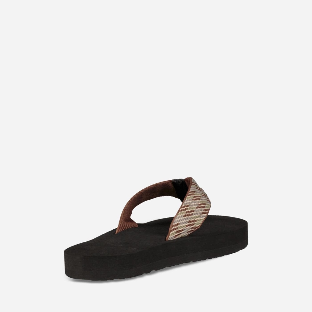 Men's Teva Original Mush Flip Flops Brown | 361842FGV