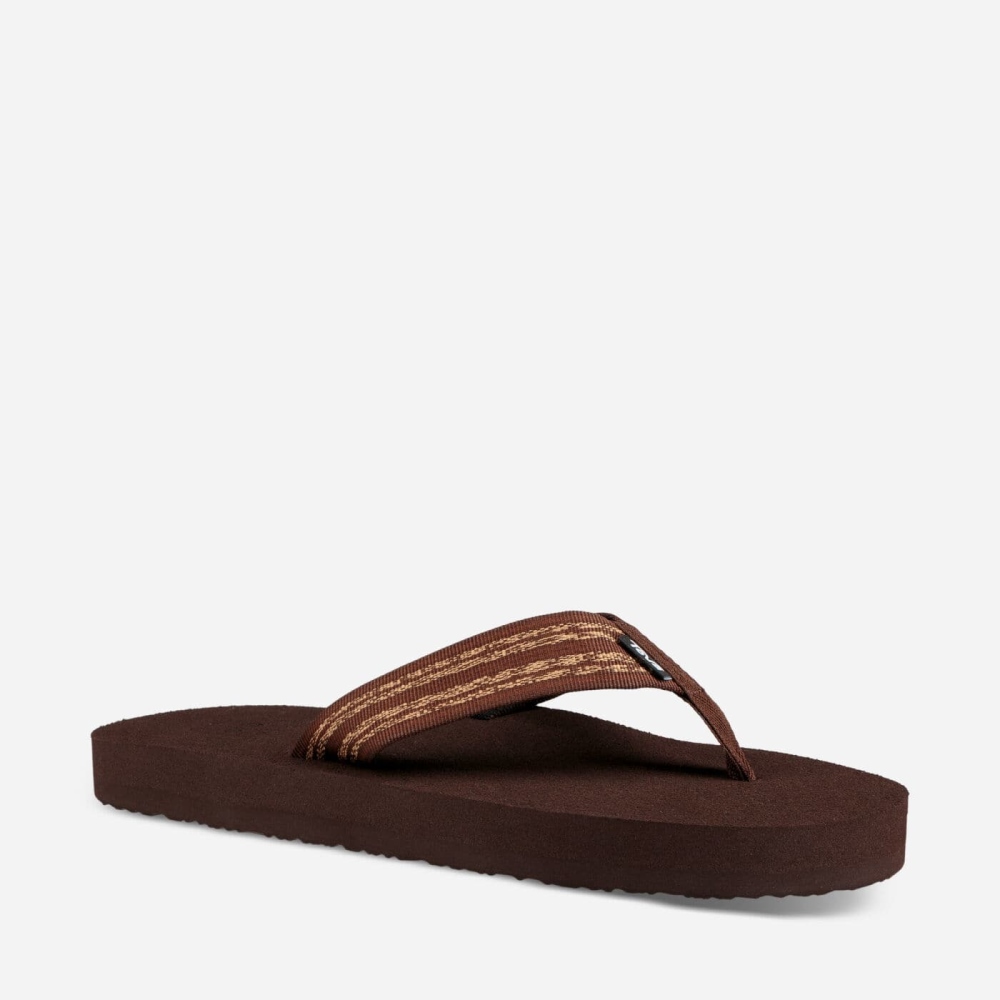 Men's Teva Original Mush Flip Flops Brown | 520619UVC