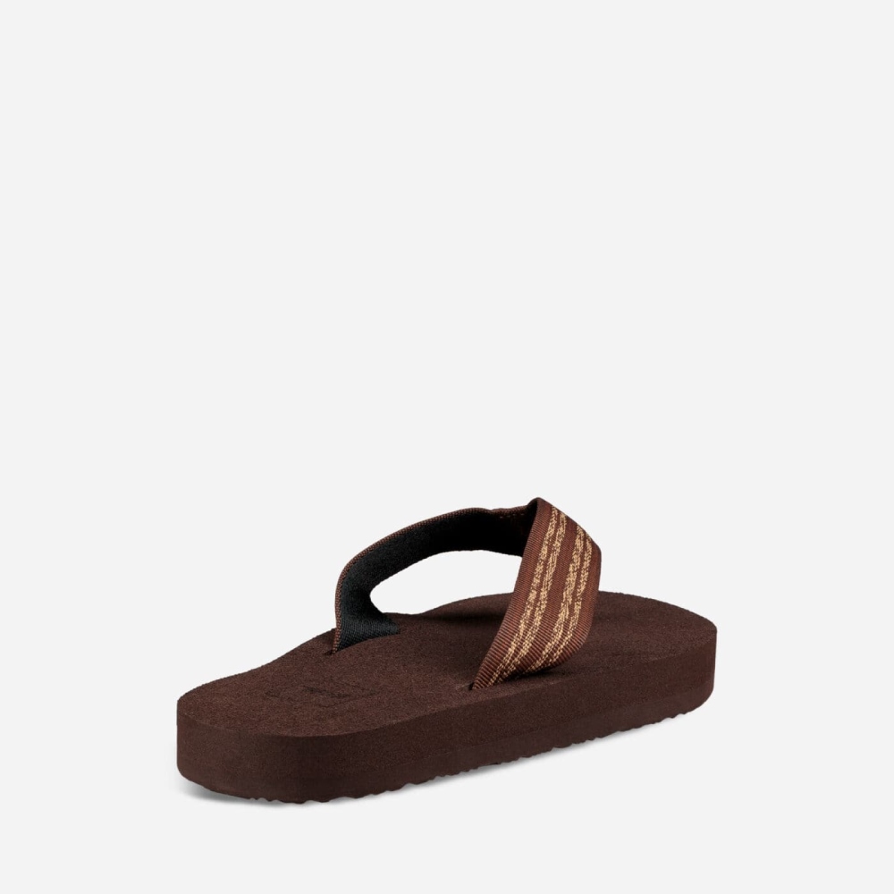 Men's Teva Original Mush Flip Flops Brown | 520619UVC