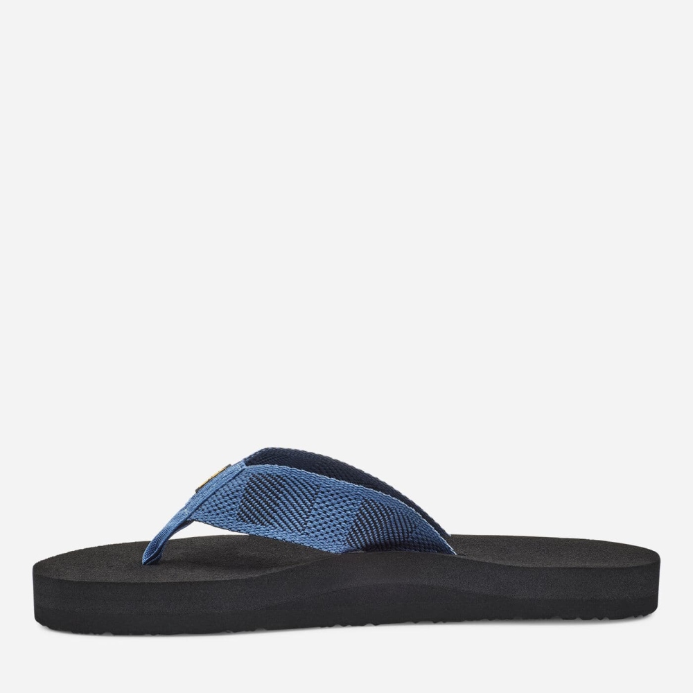 Men's Teva Original Mush Flip Flops Dark Blue | 506328ZSM