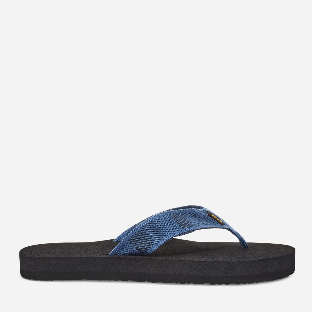 Men\'s Teva Original Mush Flip Flops Dark Blue | 506328ZSM