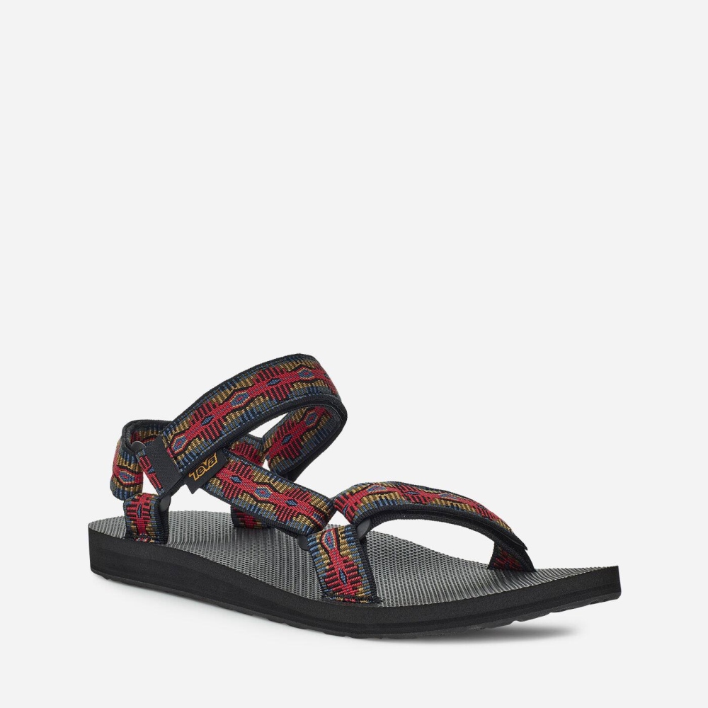 Men's Teva Original Universal Hiking Sandals Black Red | 146528PFU