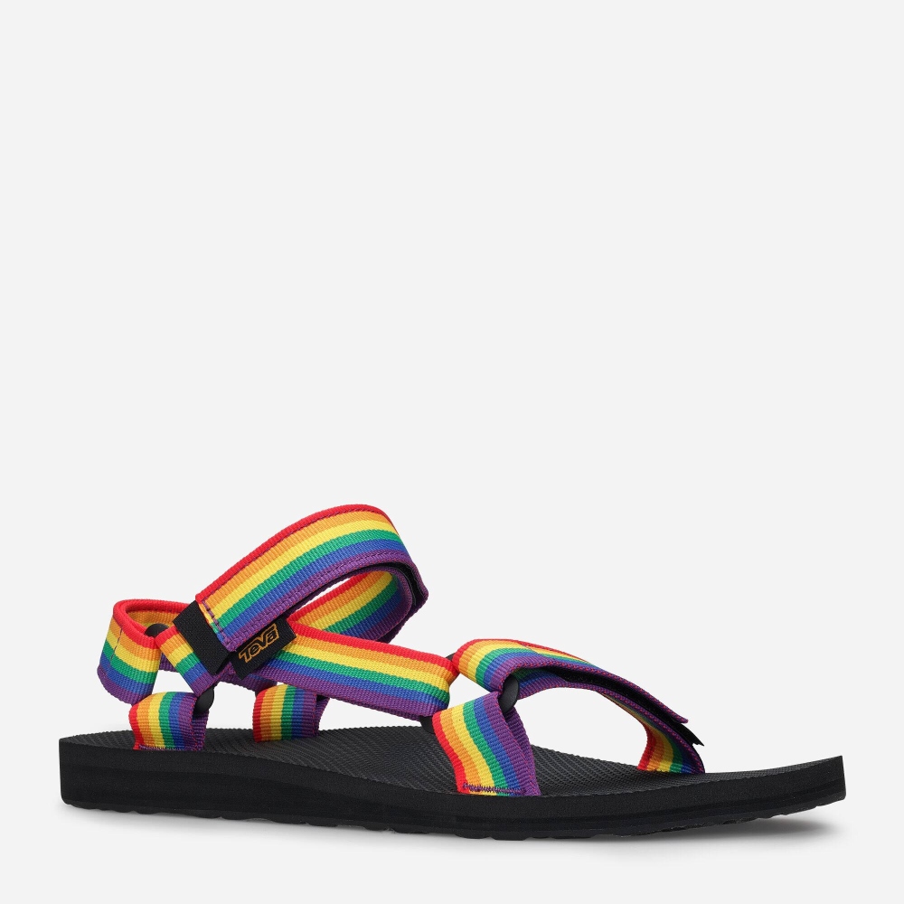 Men's Teva Original Universal Rainbow Pride Hiking Sandals Multicolor | 452916ACM