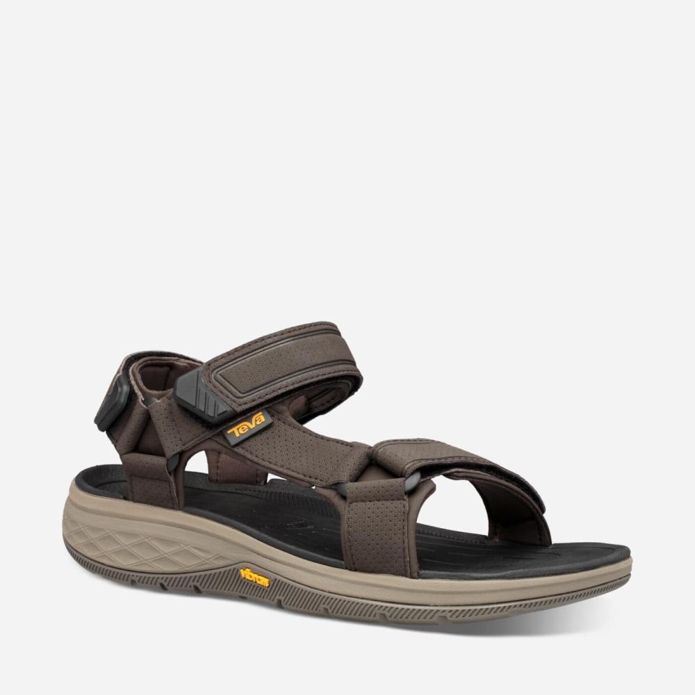 Men's Teva Strata Universal Sandals Coffee | 216470QRY