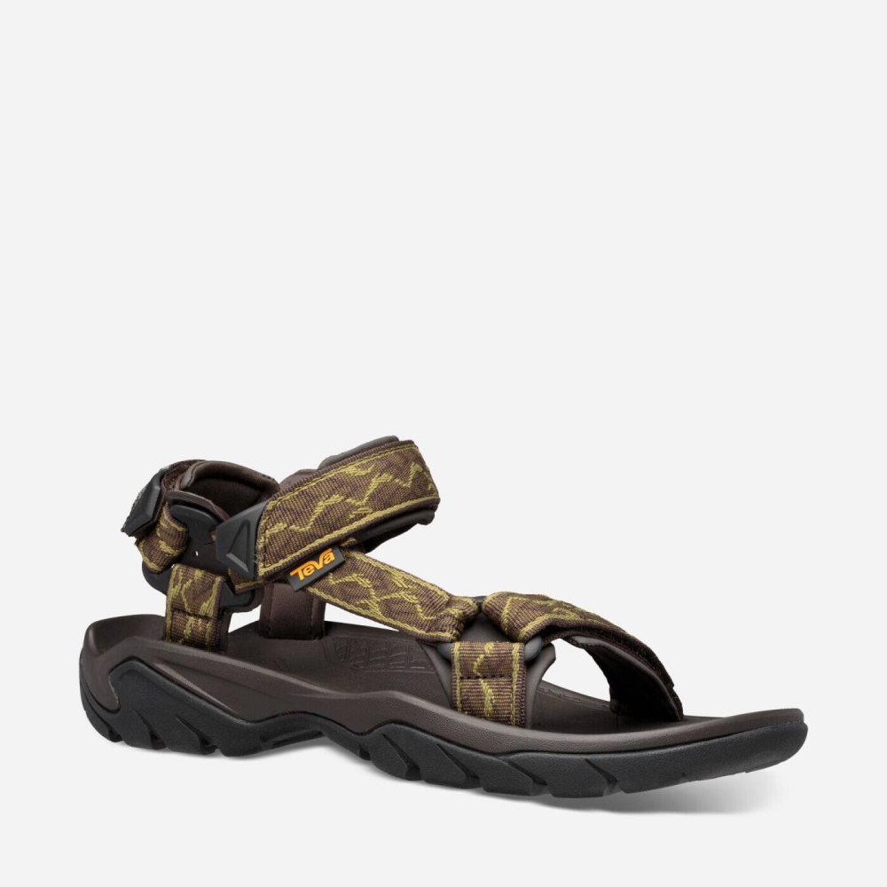 Men's Teva Terra Fi 5 Universal Sandals Olive | 035781KUA