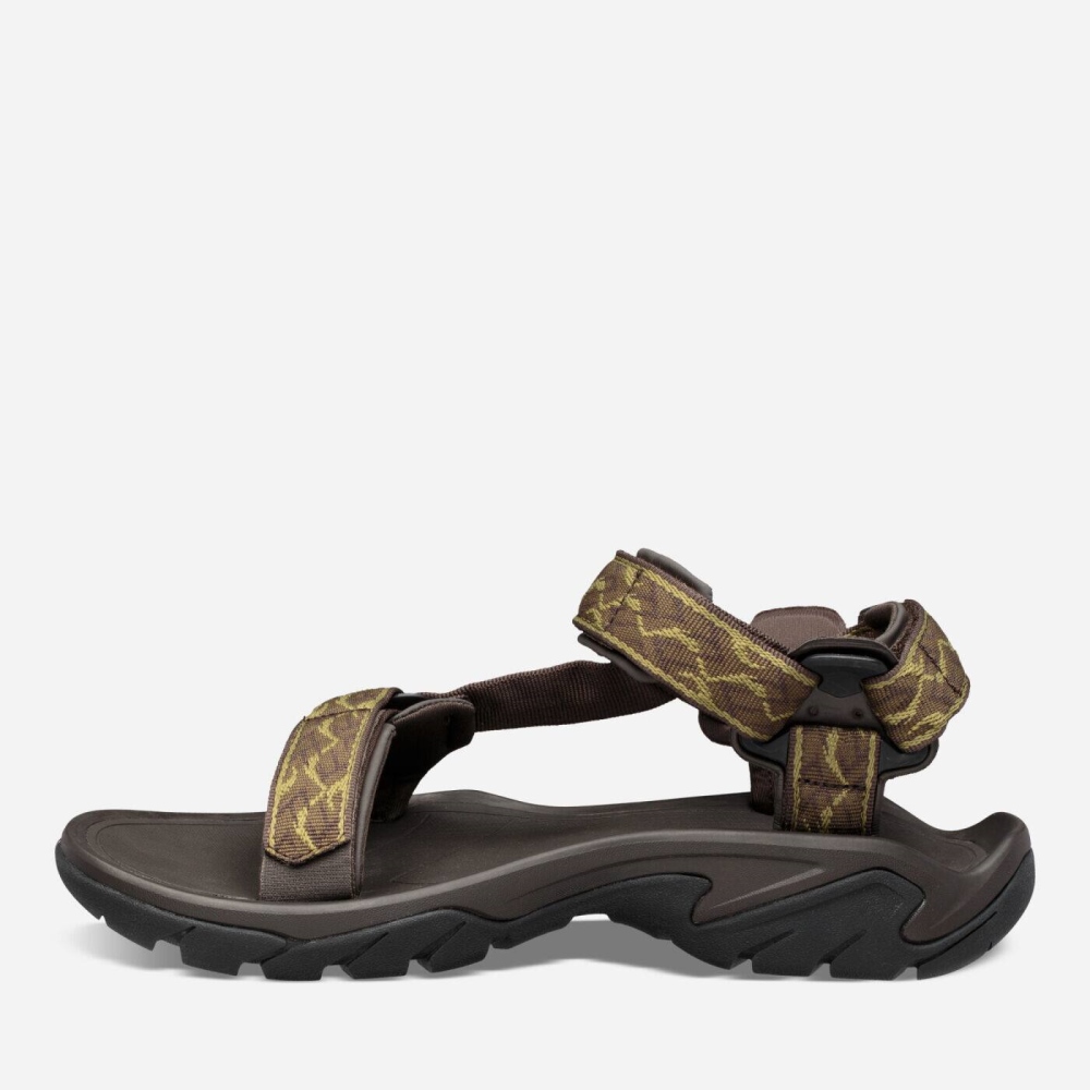 Men's Teva Terra Fi 5 Universal Sandals Olive | 035781KUA