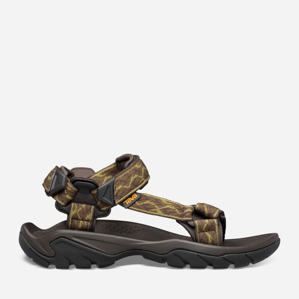 Men\'s Teva Terra Fi 5 Universal Sandals Olive | 035781KUA