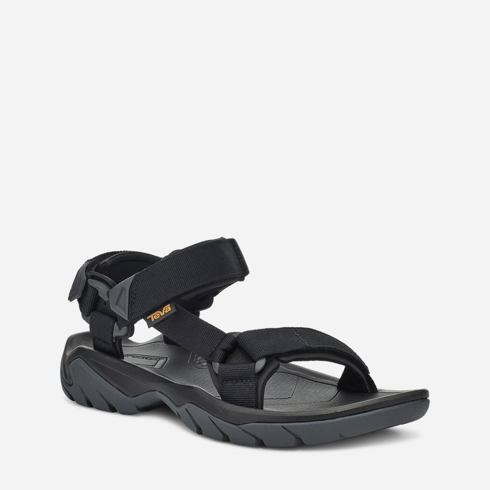 Men's Teva Terra Fi 5 Universal Sandals Black Grey | 602834IMT