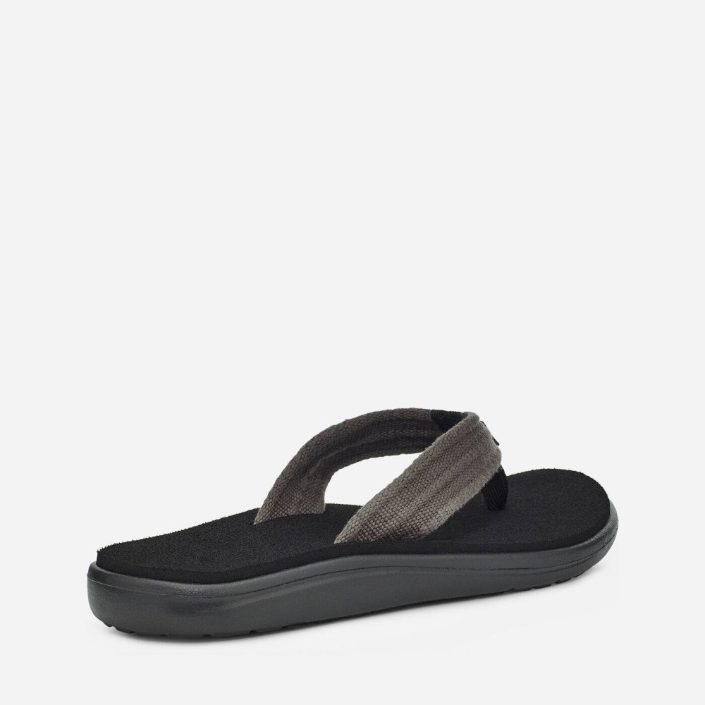 Men's Teva Voya Canvas Flip Flops Grey | 294317XYZ