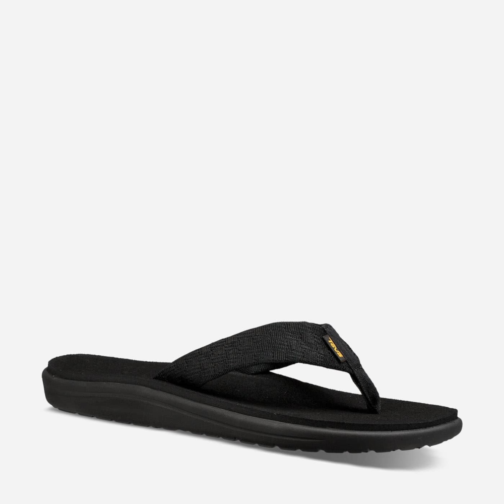 Men's Teva Voya Flip Flops Black | 875094ICA