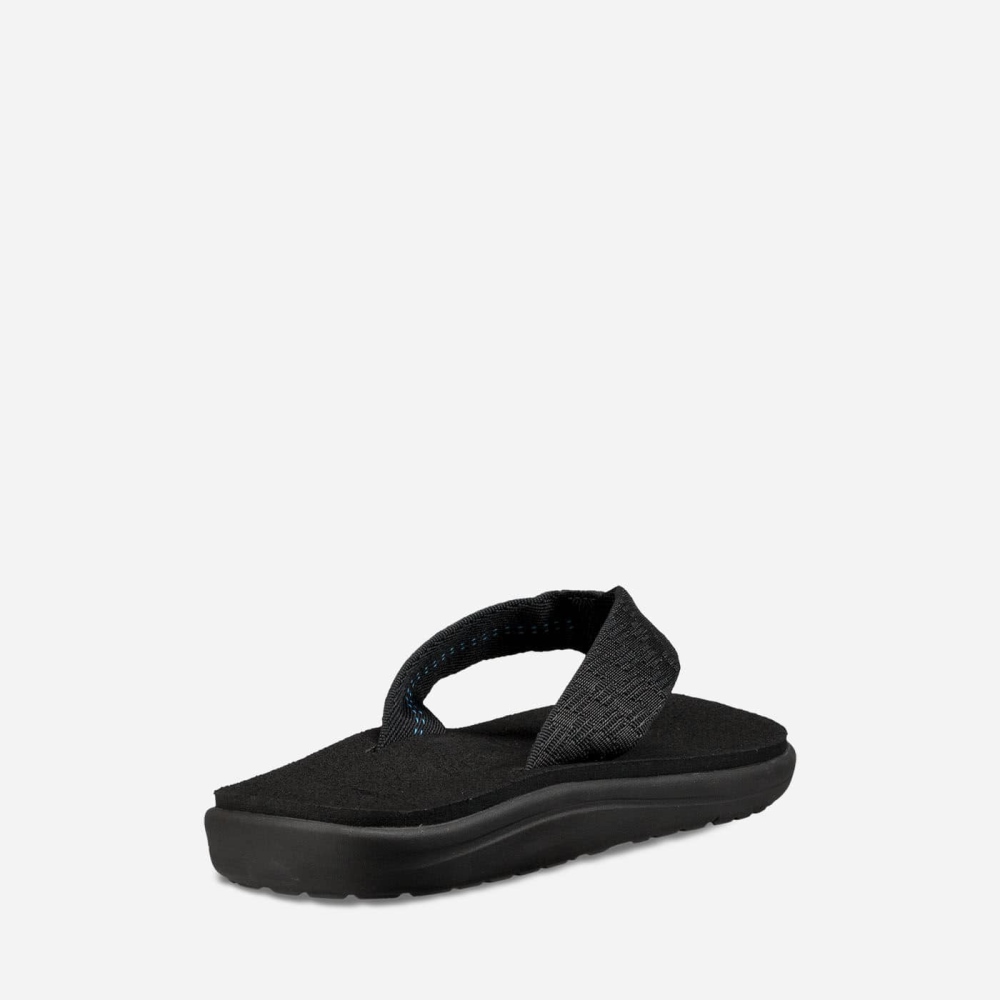 Men's Teva Voya Flip Flops Black | 875094ICA